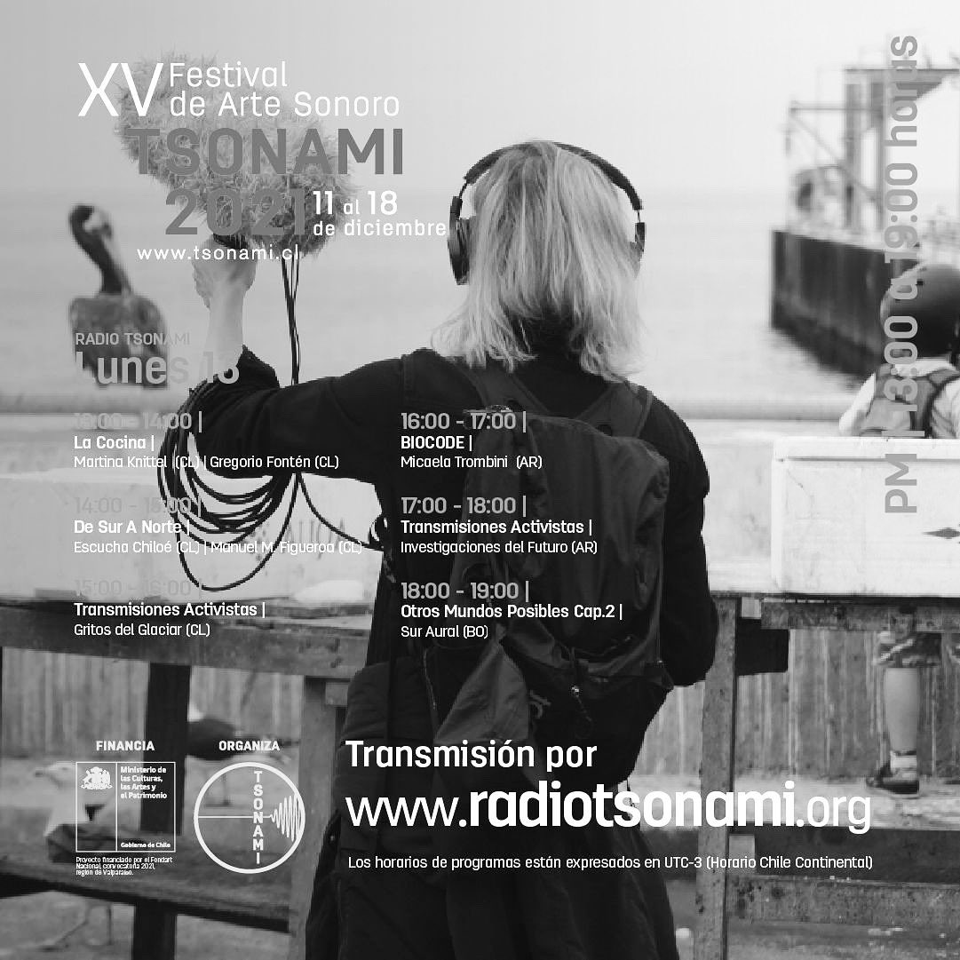 the_radius's tweet photo. #NowPlaying on Radius
#Dia3 Festival de Arte Sonoro Tsonami 2021 @FestivalTsonami #RadioTsonami
Featuring Gritos del Glaciar, Investigaciones Del Futuro, Barracada Sonora, Colectivo Honorarias and more.
TUNE IN: https://t.co/8tswuBM2LE https://t.co/H3apvSKL8L