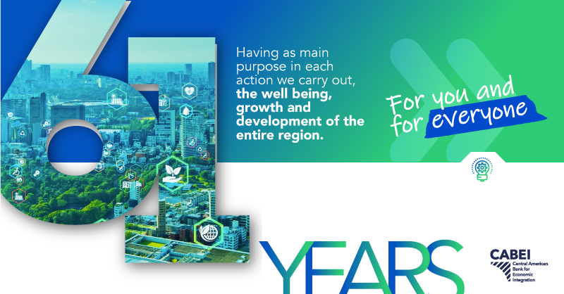 CABEI_Org's tweet photo. We're the most relevant Development Bank for the Central American region, and today we celebrate 61 years focused on the development and prosperity of the countries that are part of it. We'll continue working together, for you and for everyone.#ForYouAndForEveryone #61Anniversary https://t.co/CMEOKK9YUv