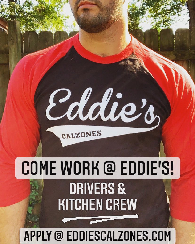Time to RELOAD!!
*TAG A FRIEND WHO LOVES EDDIES*
Eddie’s is hiring staff for this winter session!!
7pm-4am shifts available EVERY day.
Drivers = $12-$25 PER HOUR with tips
Kitchen Crew = take home CASH TIPS daily + wage.
APPLY FOR INTERVIEWS TONIGHT
>>> EDDIESCALZONES.COM