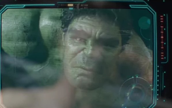 the pic is from thor ragnarok, the scene where bruce and hulk's face blended, foreshadowing the arrival of prof hulk. i wonder if there were any foreshadowing of what comes next after prof hulk in endgame https://t.co/pudz5Kvcff