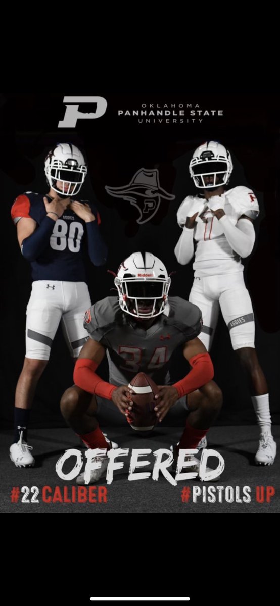 After a great conversation with <a href="/JustinHart10_/">Coach Hart</a>  I’m blessed to say I have received my second offer from Oklahoma Panhandle State University <a href="/OPSUFootball/">OPSU Football</a> ⚪️🔵🔴⚪️🔵🔴