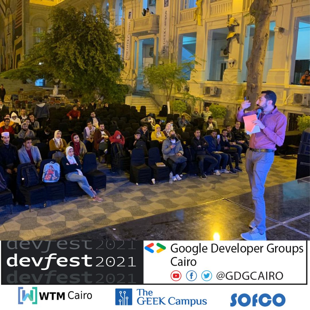 GDGCairo's tweet photo. Google developers group's devfest Cairo
Want to say Thank you to
👉Ahmed Fawzy who Taken stage by storm on and told us about How to fill the gab between business and technology🔥
Thanks Ahmed for This great session, your efforts and being our guest. ❤️🔥🔥
#devfestcairo2021 https://t.co/6kreIuxLvy
