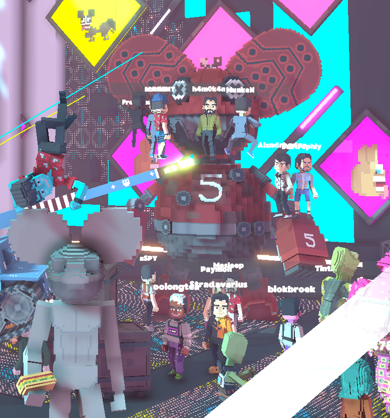 Acrylic_J's tweet photo. @TheSandboxGame @deadmau5 Me on @deadmau5 posing in front of @deadumau5 https://t.co/WiTh6eqh4P