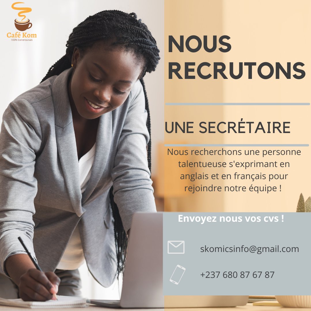 cafe_kom's tweet photo. #jobalert
Nous recrutons une secrétaire ! https://t.co/8zRrCEuTsb