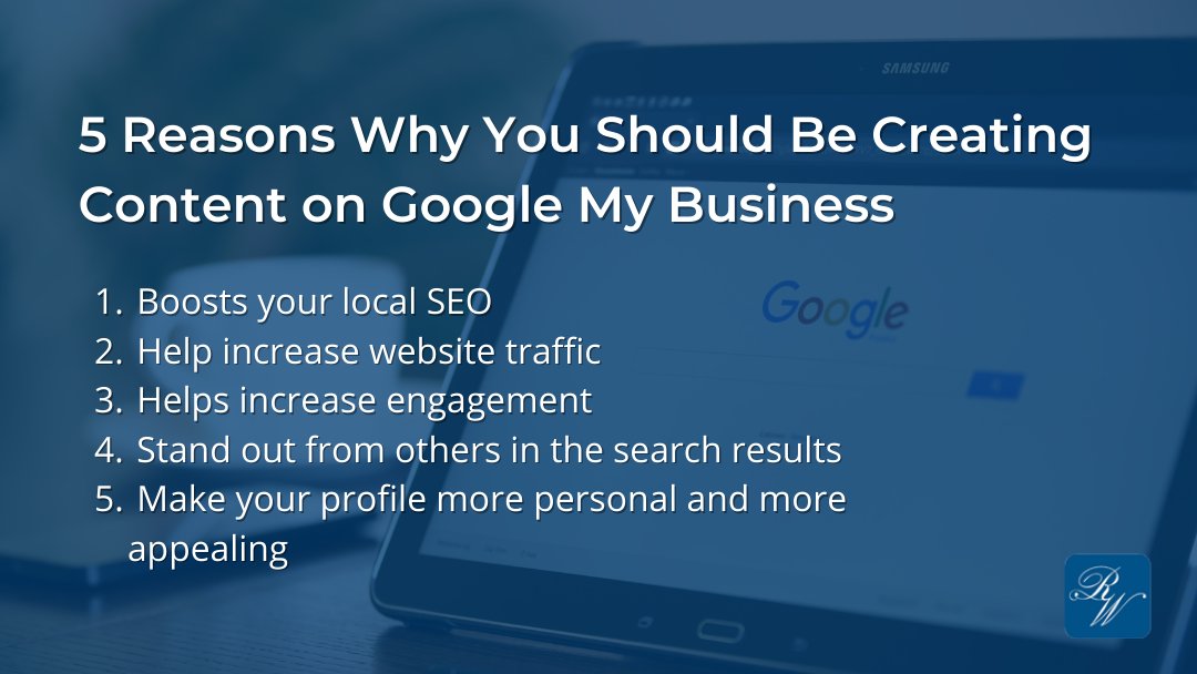 iamreneewalker's tweet photo. A verified Google My Business page allows you to edit your companyโs information to help customers find you quickly.
Here are 5 reasons why you should be creating content on Google My Business.
#GoogleMyBusiness #GMB #businesslisting #seo #seotips #gmbtips #googlebusiness https://t.co/asaZwBxbUZ