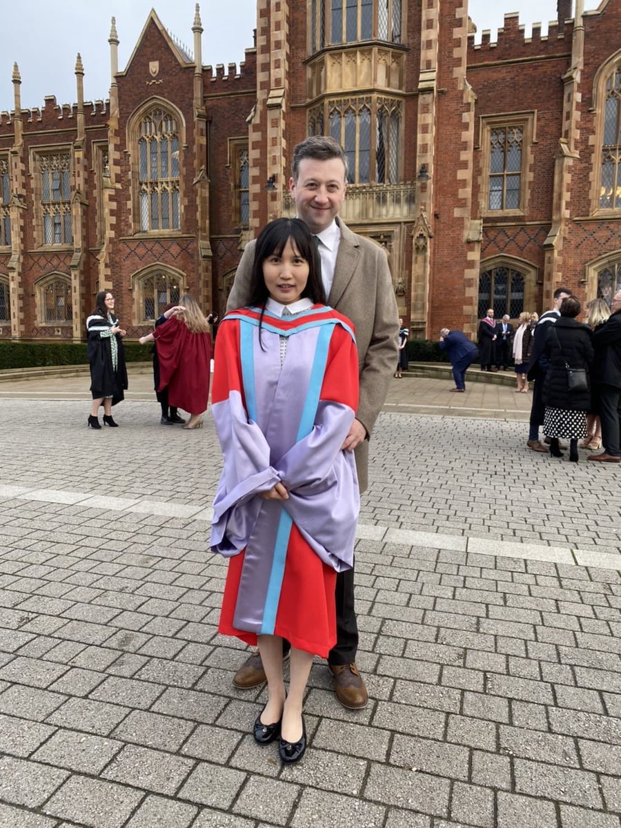 mattbirchdesign's tweet photo. Graduation day for Dr. Min-Chen Liu @bilingualmindy, Queen’s University Belfast. Congratulations! #LoveQUB #QUBGrad #LoveQUBGrad  @QUBSONM #QUB @QUBSSESW https://t.co/wojmlFhwfO