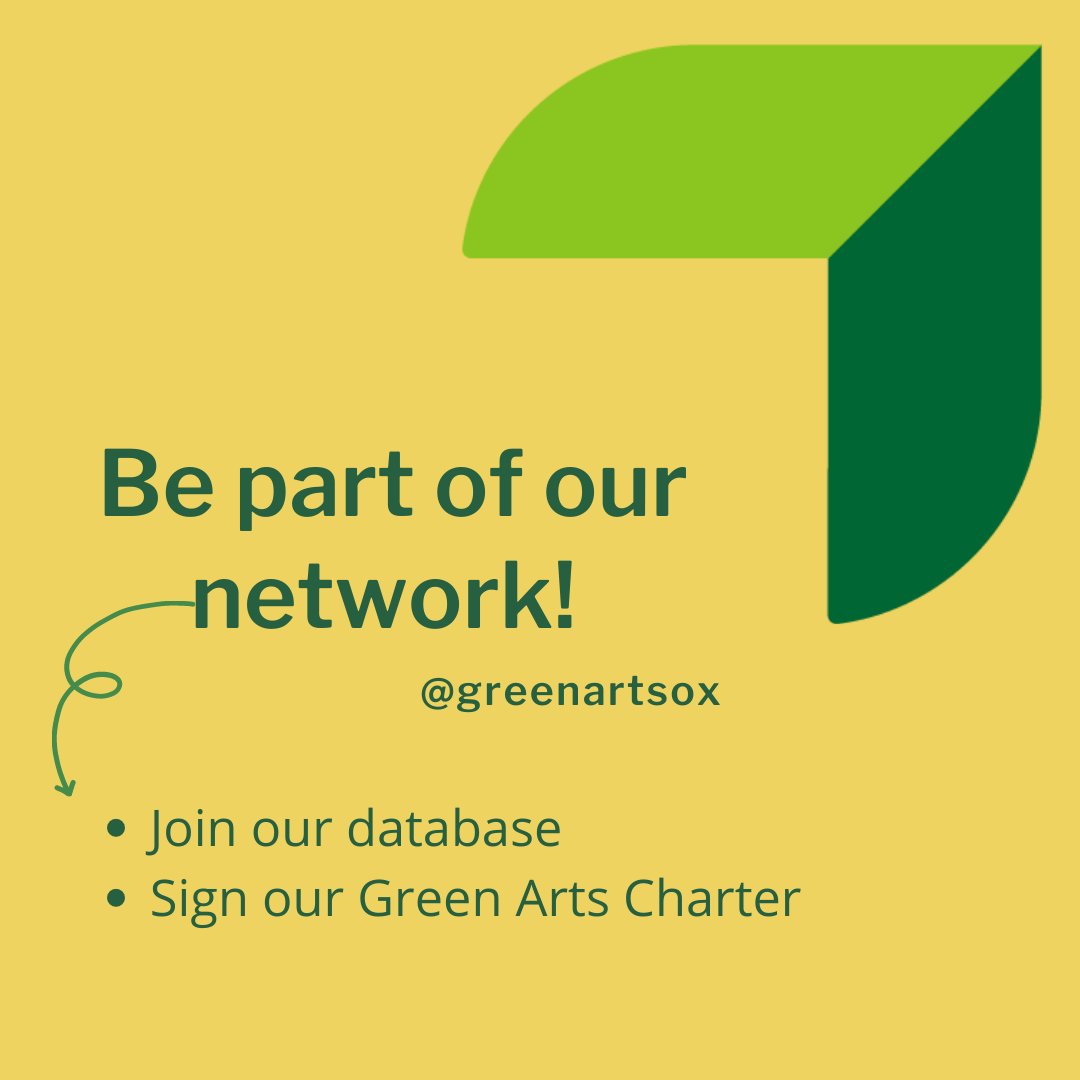 Want to connect with other artists & cultural organisations in Oxfordshire trying out new environmentally-friendly ways of doing things?
- Join our Green Arts Oxfordshire Network database 
- Sign our Green Arts Charter 
Go to our linktree in bio. 🌳 #greenartsox #greenartscharter