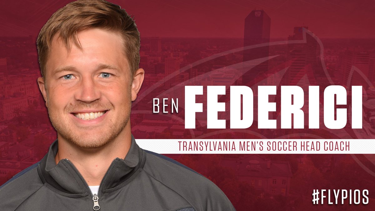TransySports's tweet photo. A new era begins for @TransyMSoccer as the Pioneers welcome Ben Federici as head coach of Transylvania #FlyPios 

STORY - https://t.co/1VNxJy0xnG https://t.co/mpZKds7Ro5