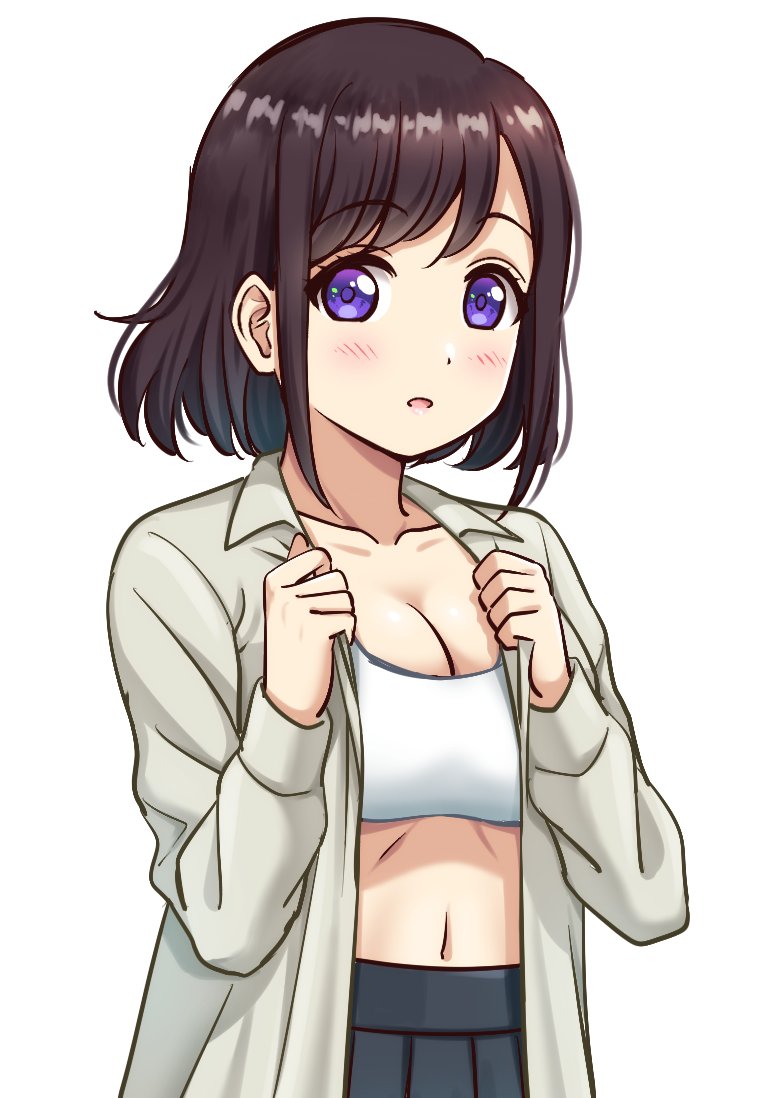 脱ぎかけの女の子 
