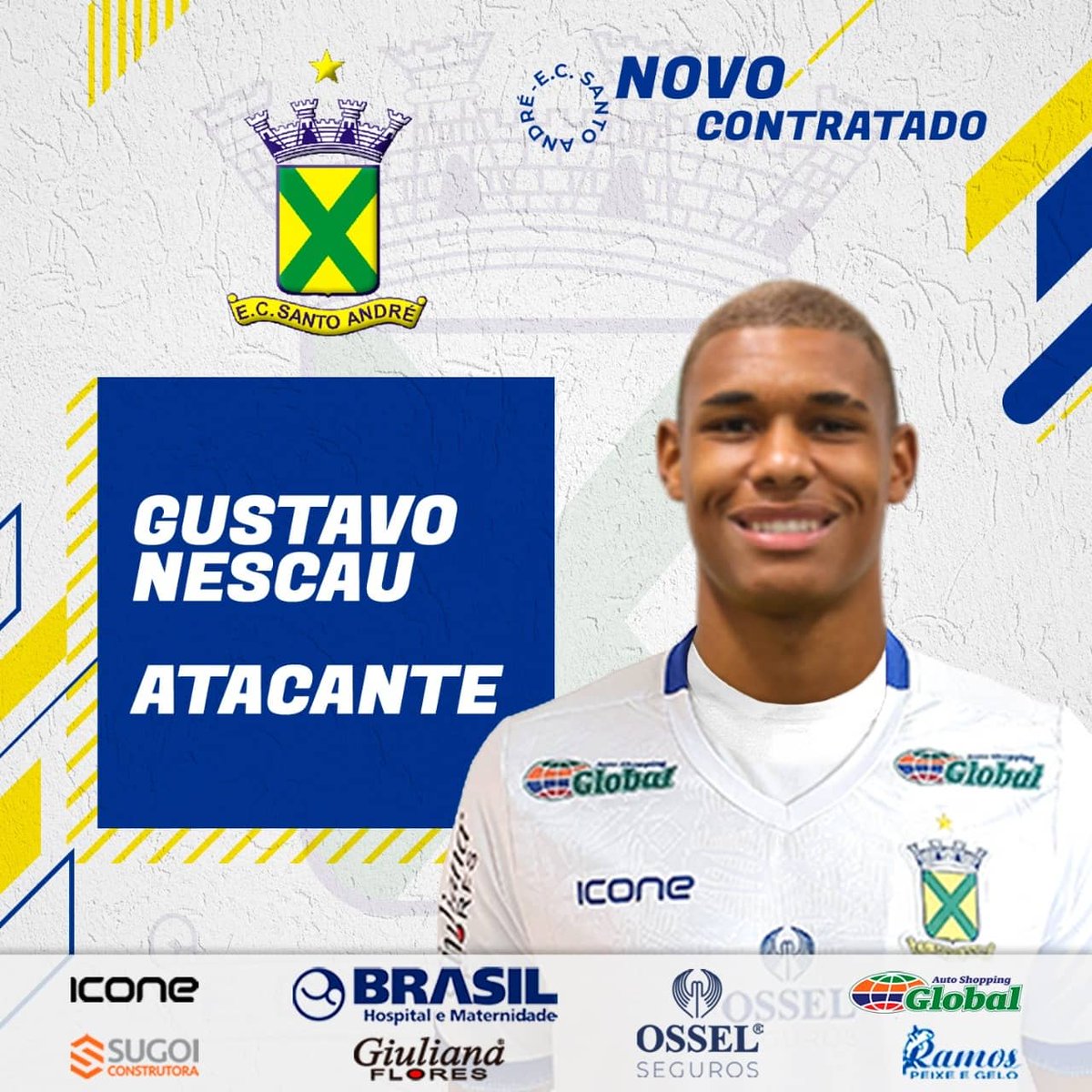 ubiraleal's tweet photo. ACONTECEU! 

O Santo André formou a dupla de ataque que todos queriam ver. Missão: meter uns chocolates nos adversários no Paulistão. https://t.co/jPBnAuuEm4