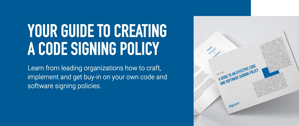 digicert's tweet photo. Successful organizations with mature #softwaresecurity rely on strong, written policies to guide signing practices that protect🛡 software without slowing🐢 or interrupting their CI/CD pipelines https://t.co/yYUj5QUNlH! #TLS #SSL #DigiCert #PolicyGuide https://t.co/rKwNgEeLJA