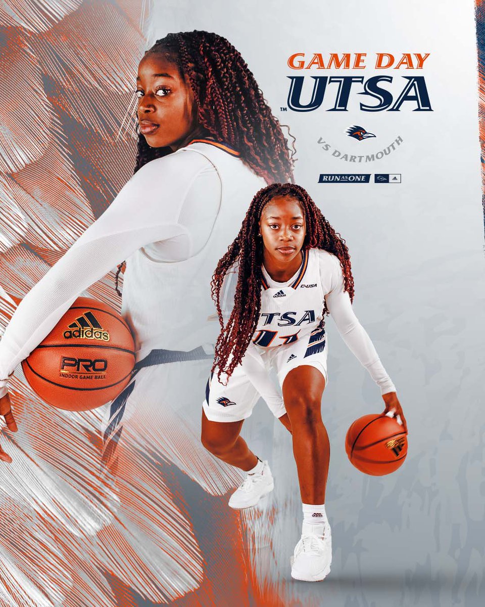 GAME DAY!

🏀 vs Dartmouth
⏰ 7 p.m.
📍 San Antonio, Texas 
📊 goUTSA.com/wbbstats 
💻 goUTSA.com/wbbvideo
#BirdsUp 🤙 #RunnersReborn
