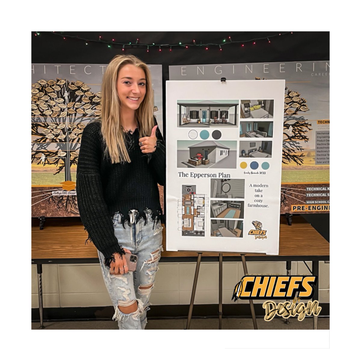 ChiefsofDesign's tweet image. Congrats to our PROJECT OF THE SEMESTER winner!! 
The Epperson Plan pays tribute to @shschiefs original Drafting and Design teacher, Mr. Herb Epperson. 
.
.
#BIM #CTE #Revit #Architecture #design #NewSchoolDraftingClass #engagedstudents #CCSD_CTAE