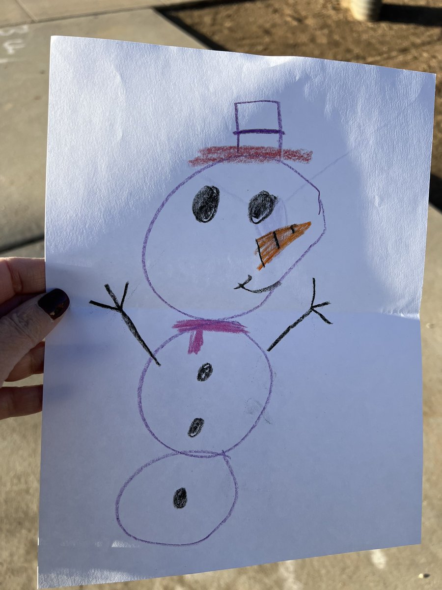 And this is why I show up to work everyday ☃️ during bike rack duty this morning a student handed me this lovely drawing and told me to have a good day😊 <a href="/DVUSD/">Deer Valley Unified School District</a>