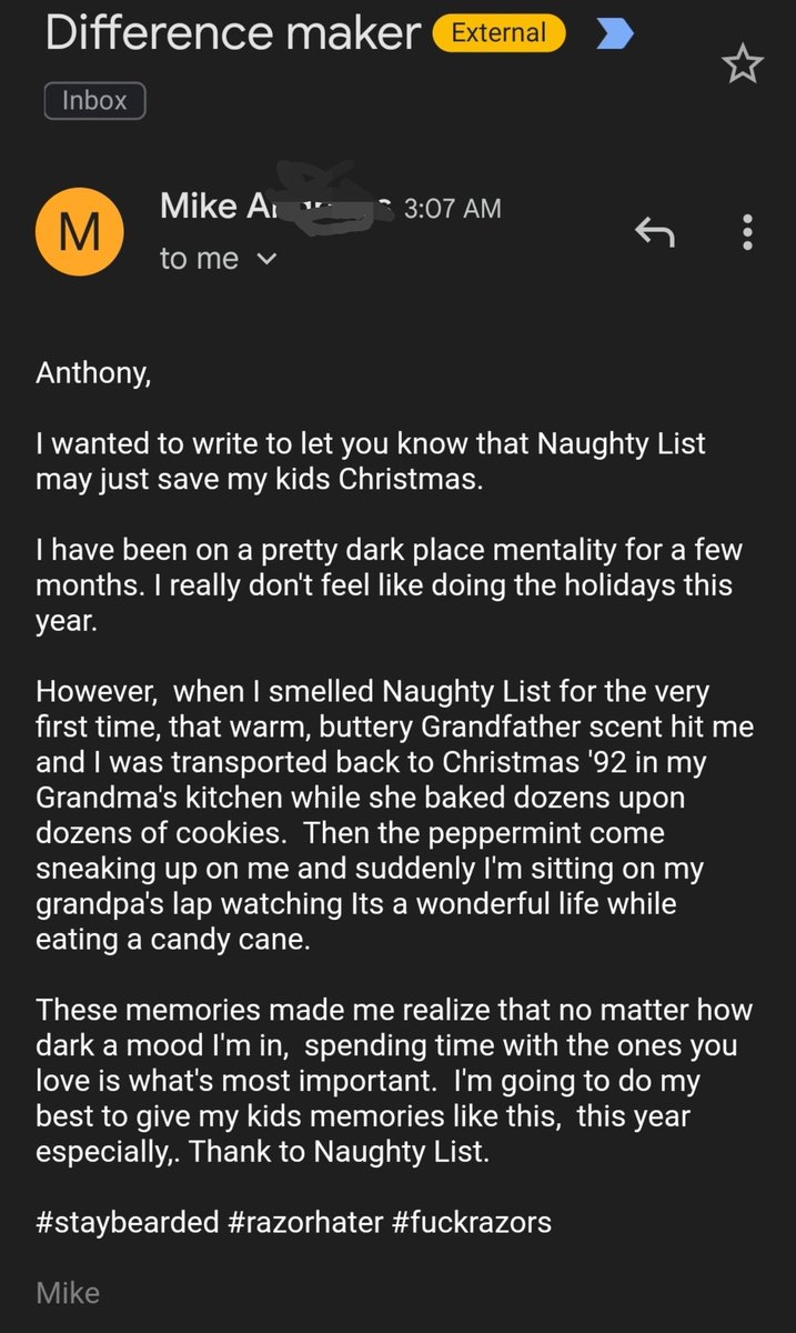 <a href="/ShopifySupport/">Shopify Support</a> Sent me this email letting me know how my product impacted his attitude during the holidays....of course, all my products are sold through <a href="/Shopify/">Shopify</a>