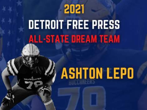 Congrats to Ashton Lepo for being selected to the Detroit Free “Dream Team” !! Very distinguished honor !! So proud of you Ashton !! #SailsUp #forthebrotherhood