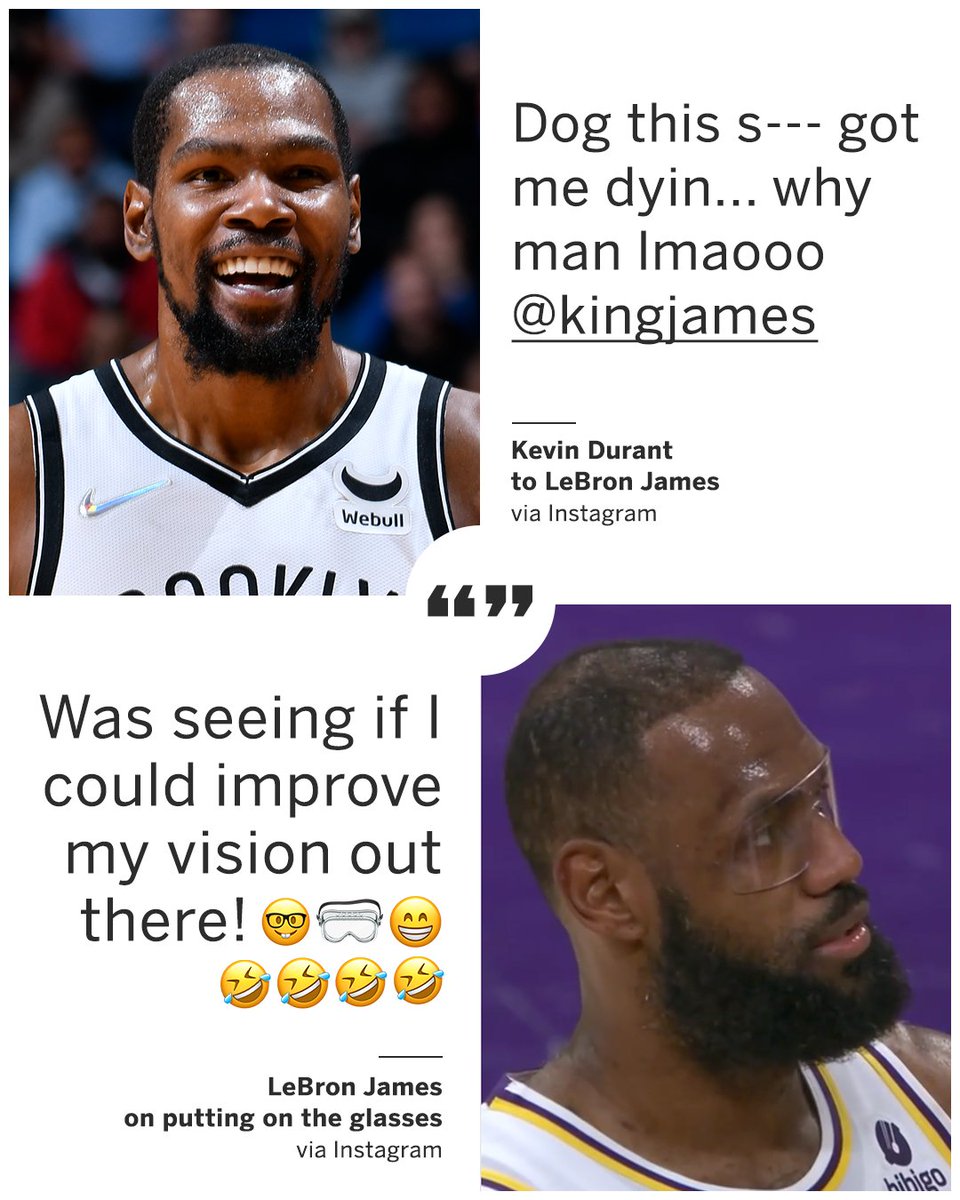 espn's tweet photo. And that’s how LeGoggles was born 😂🤣 https://t.co/aZhsl7tyvN