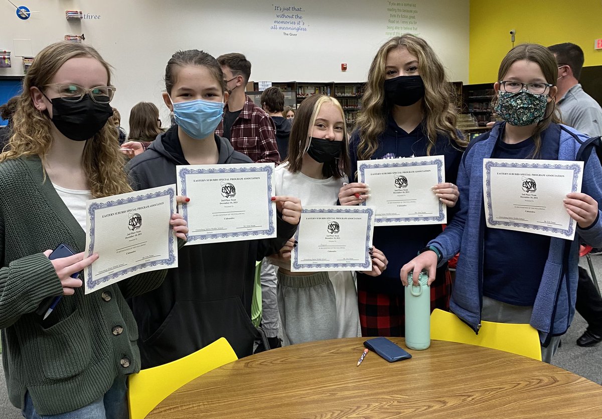 TaorminaGATE's tweet photo. HP and O’Block students participated in the 2021 ESSPA Calcusolve. All worked hard on team and individual problems. Congrats to the 2nd place winners! @HPEPBSD @PlumTeachers https://t.co/3vbegZK2pe