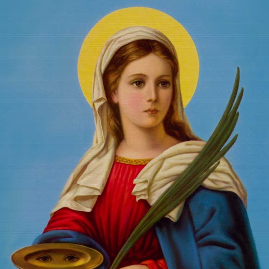 _wowcatholic's tweet photo. PRAYER TO ST. LUCY, PATRON OF THE EYES

We present ourselves before thee, O virgin Martyr, beseeching thee to obtain for us that we may recognize in His lowliness that same Jesus Whom thou now seest in His glory. Take us under thy powerful patronage. Thy name signifies light;... https://t.co/ZCiIhvjTgb
