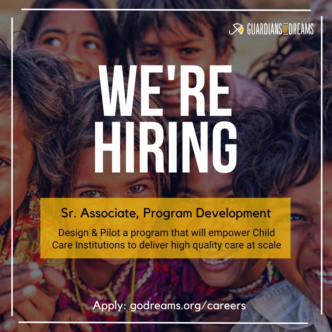 gloriabenny's tweet photo. We at @godreams_org is expanding our team -- to develop a one-of-a-kind flagship programme!

The new team will design, pilot and roll out a capacity building program in Child Care Institutions.

Apply here: https://t.co/8bQsgIGtxp or via https://t.co/mIpOcbdng0 https://t.co/j9tpc2Ql77