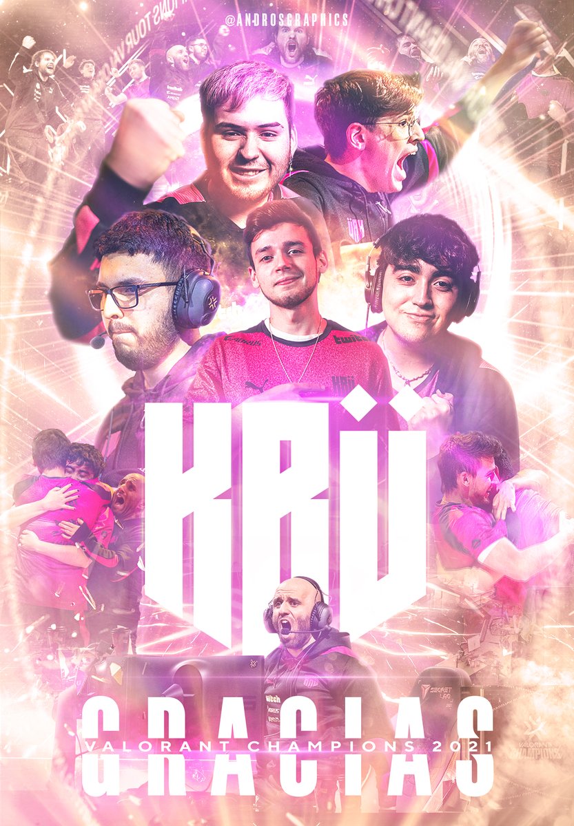 AndrosVisual's tweet photo. Poster para @KRUesports #VALORANTChampions 

Simplemente increíble, habéis hecho historia.

Gracias por todo KRÜ, os vemos el año que viene levantando la copa ❤️

@onurthegreat @MBetony @KlaussOW @Nagzet @keznitdeuS  @delz1k @Mazinofps https://t.co/aOGC3dtbRG