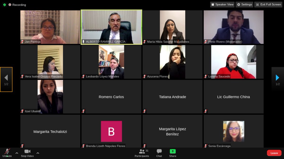 Día 3- Conferencia virtual: NUEVO PROCEDIMIENTO LABORAL. Gracias a la valiosa participación de los ponentes: Dr. Leobardo López| Mtra. Hilda Salazar|Mtra. Vera Orozco|Mtro Plinio Rivero |Lic. Alberto Ramírez
¡GRACIAS a todas las personas que participaron en las conferencias!