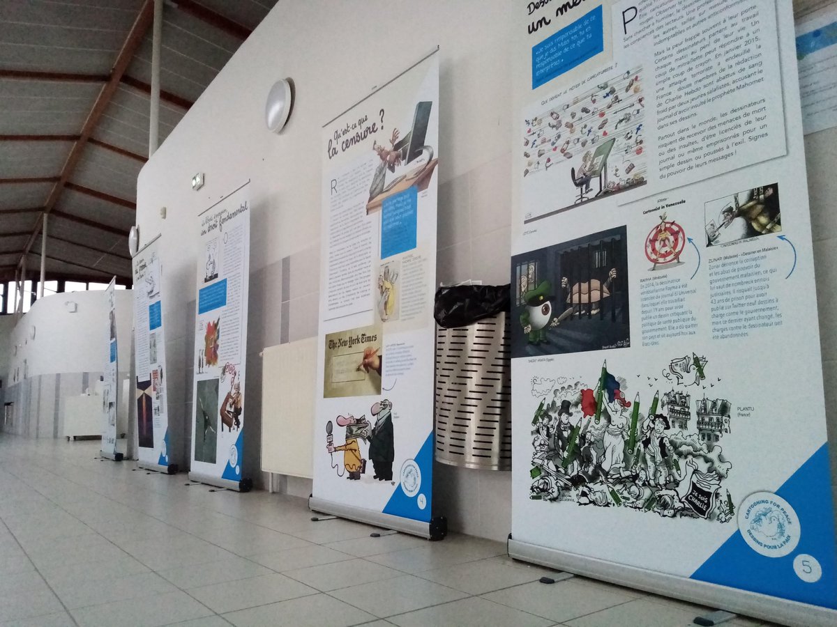 CollegeSenghor's tweet photo. ⚠️🕒 Plus que quelques jours pour que les élèves puissent profiter de l'exposition Cartooning For Peace ! https://t.co/HQON4v56Fp