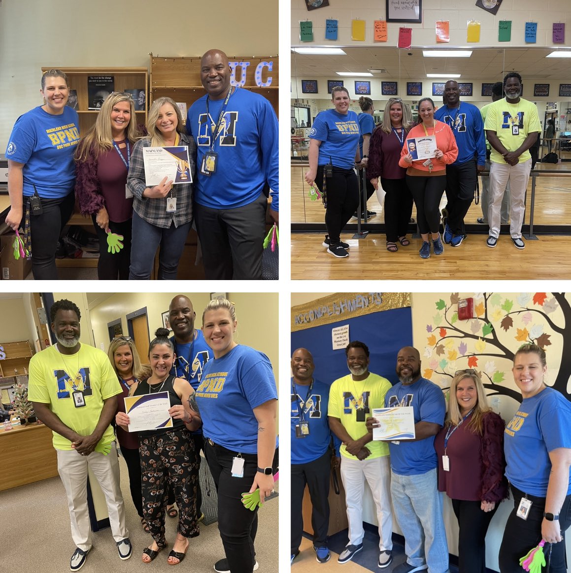 Mainland High School on X: Celebrating some AWESOME Bucs~ thank you for  ALL you do 💙💛 Teacher ~ Annette Pezza, Spirit Award~ Amber Reininger,  Staff~ Emely Lockerman, Rising Star~ Lester Davis 👍👏🏽🎉 #