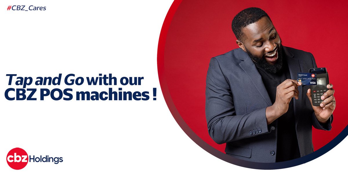 CBZHoldings's tweet photo. Covid-19 is still upon us! Let’s keep safe by reducing contact as much as possible. Ask for the CBZ POS machine, simply Tap your card and Go.
#CBZPOS
#TapAndGo
#MaskUp https://t.co/uhusJUOVIR