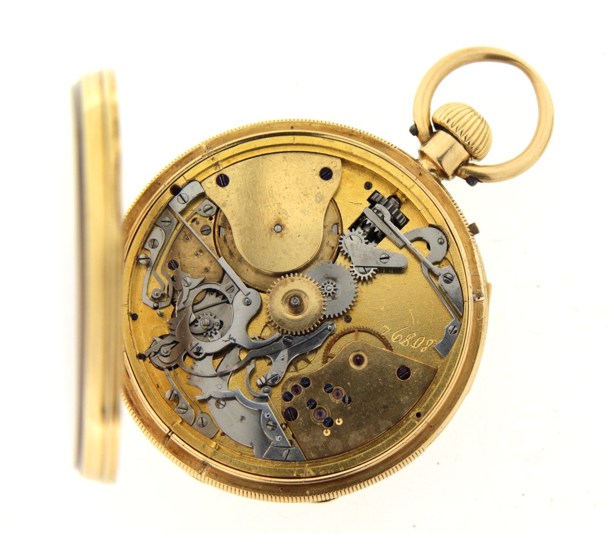 littlecogs's tweet photo. From #ApprenticePaddy
 "Serviced my first repeater, a half quarter repeater by James Murray. Needed 7 bushes, 5 in the repeat train &amp; 2 in the going train" Here's photos of finished #pocketwatch Beautiful work Paddy #FridayFeeling @clockandwatchuk @allnuttclocks @allnuttjeweller https://t.co/X8DKMmp69q