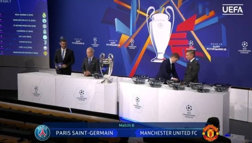 BowoMUN's tweet photo. MU vs PSG
this gonna be epic🔥 
#UCLdraw https://t.co/36y78KMHOr