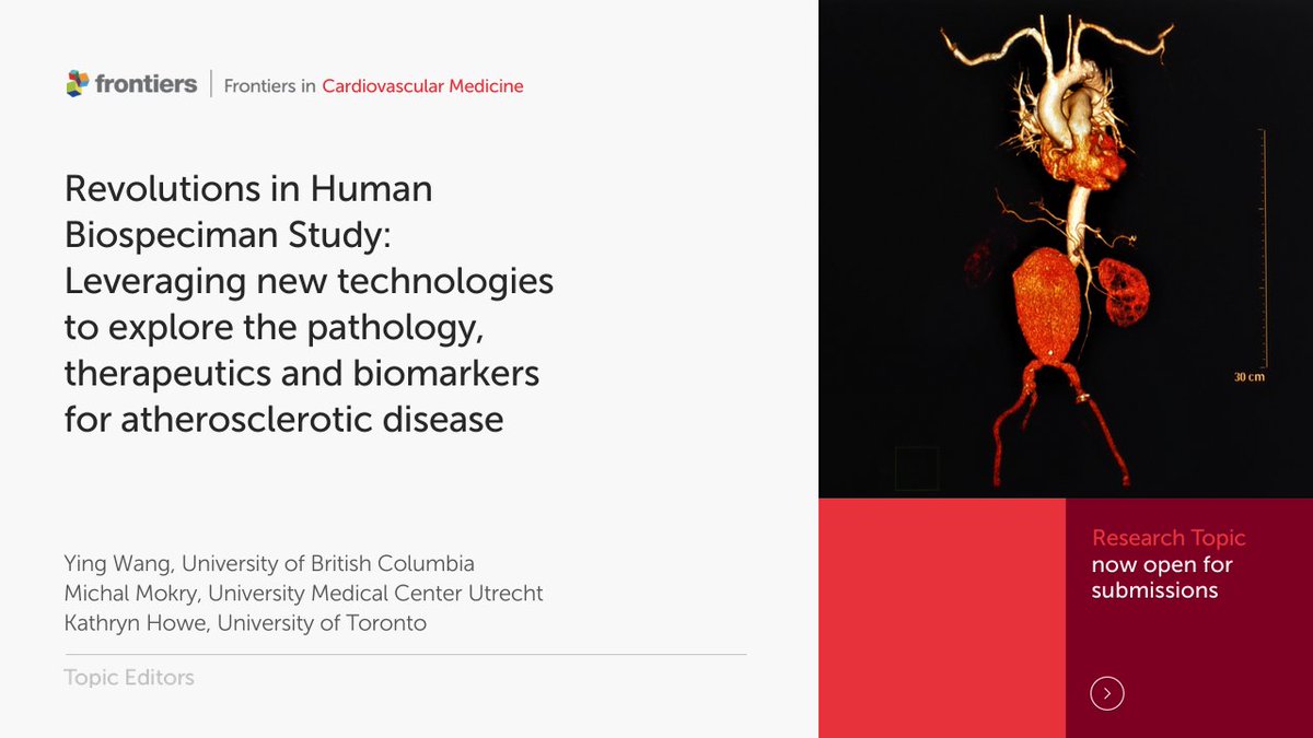 FrontCVMedicine's tweet photo. #CallForPapers "Revolutions in Human Biospeciman Study: Leveraging new technologies to explore the pathology, therapeutics and biomarkers for atheroclerotic disease"

🗓️ 22nd May 2022

Submit your paper here 👉 https://t.co/oa61Y1bcFM https://t.co/suRbgquHFu