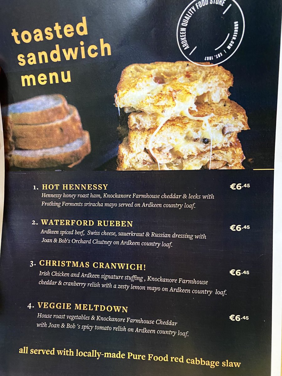 ardkeengrocer's tweet photo. Try our new toasted sandwiches from our deli counter. They’re verrry tasty!! https://t.co/QseRlEkdbo