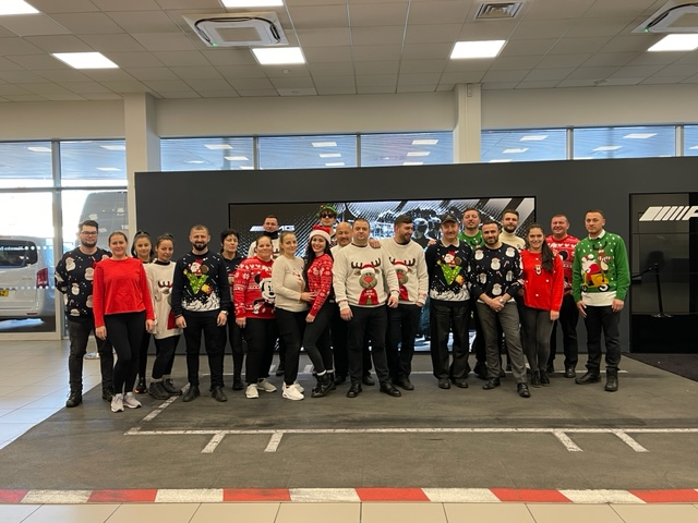 Roma &amp; the Team at Mercedes-Benz Colindale raised £130 on Friday for ‘Save the Children’👏

A brilliant team effort &amp; big thank you to everyone that took part by wearing a festive jumper &amp; donating to such a fabulous cause🎄

#Autoclenz #ChristmasJumperDay #SaveTheChildren