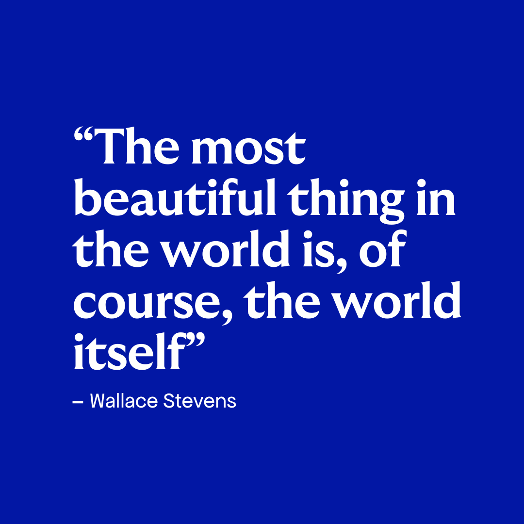 Wallace Stevens was an American modernist
#poet. Some of you might know the quote from the
movie #castaway with #TomHanks. We hope #viewpal
and our virtual hosts will become your friends in viewing the world and find the beauty together🌎

#tourguide #tours #quote #quoteoftheday