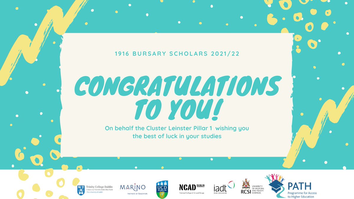We are delighted to announce that we have 10 recipients of the 1916 Bursary Scholarships for 2021.  Congratulations to all our 1916 Bursary scholars.
#1916bursary #access #studyatncad #ncadyourplaceishere