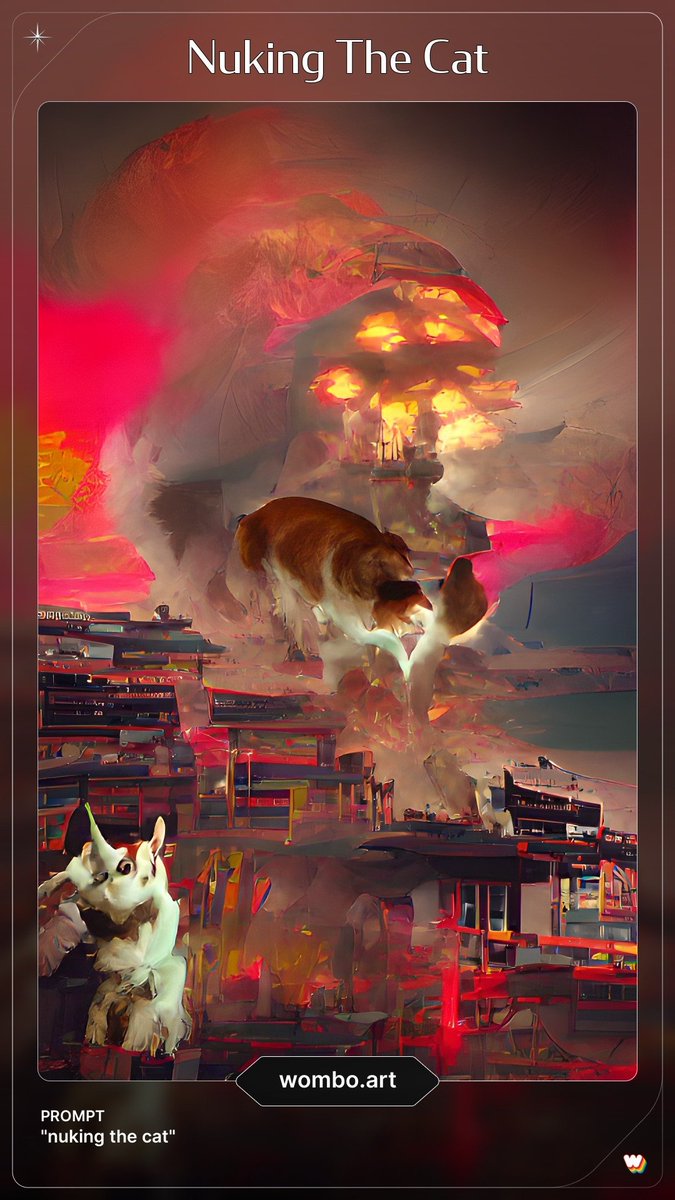 NukingTheCat's tweet photo. Okay, I'll get into the "have AI paint your Twitter handle" craze.
#AboutWhatIExpected
#StillCoolThough! https://t.co/PpVOxutaAB