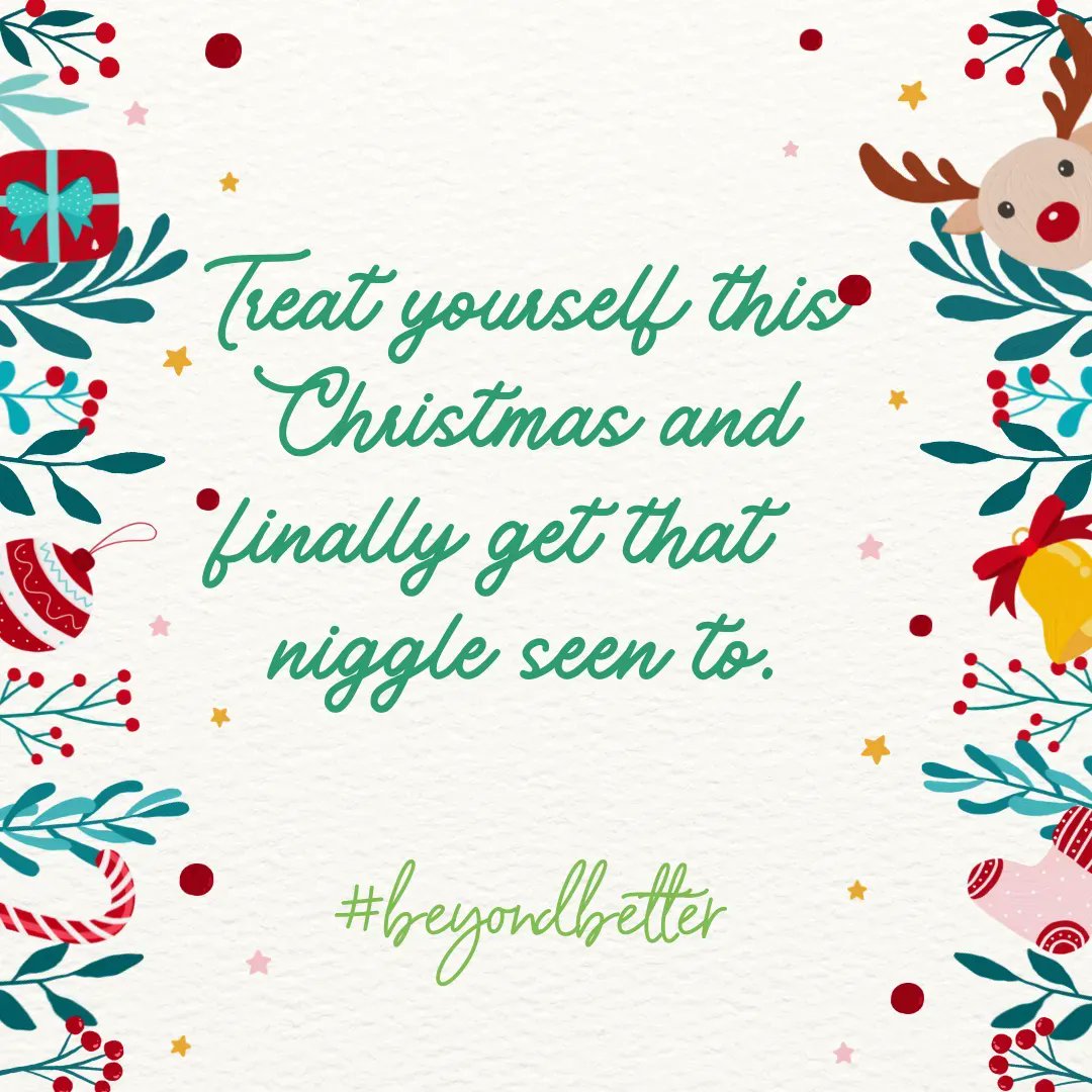 BBosteoclinic's tweet photo. Christmas can be a busy time with all the shopping, preparing and getting those last things finished off at work. Why not treat yourself and finally get that niggle seen to. https://t.co/4g6U0Qp3Gm #osteopath #osteopathy #osteopathstalbans #beyondbetter #livepainfree https://t.co/qy6Yv4gf99