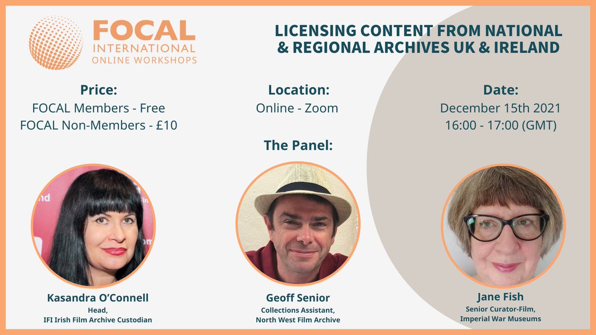 FOCALint's tweet photo. There's still time to register your attendance for our final workshop of 2021!

This is your opportunity to hear from the representatives and discover the wealth of content available from IFI, NWFA and IWM.

Further information: https://t.co/b6ry68HyTk https://t.co/WmzTDM8kyT