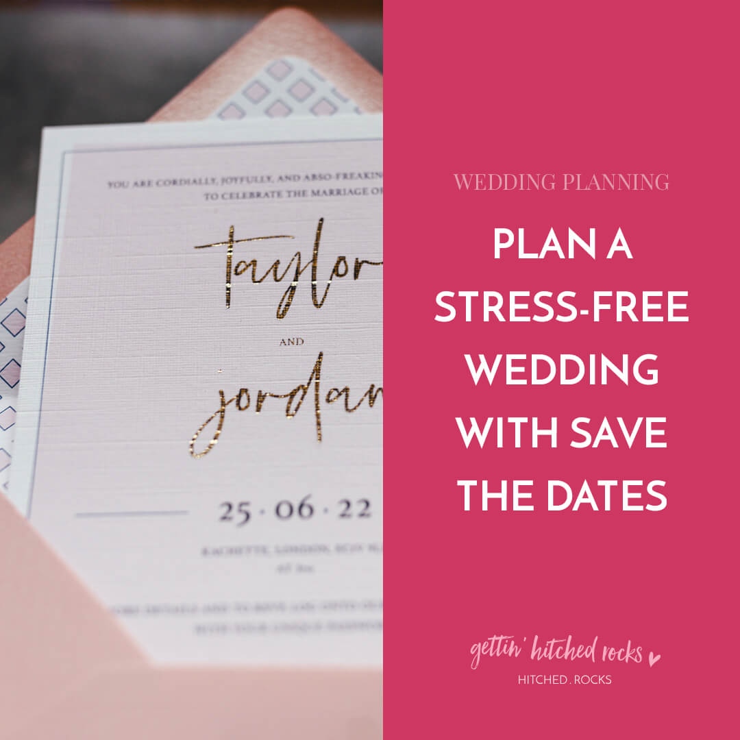 There’s so much to organise for a wedding.

Before you can invite your guests, you need to work out the venue, head count, registrar, budget…

But you can't leave it too late or you'll risk people making plans.

Save the dates give you time to think.

blog.gettinhitched.rocks/plan-a-stress-…