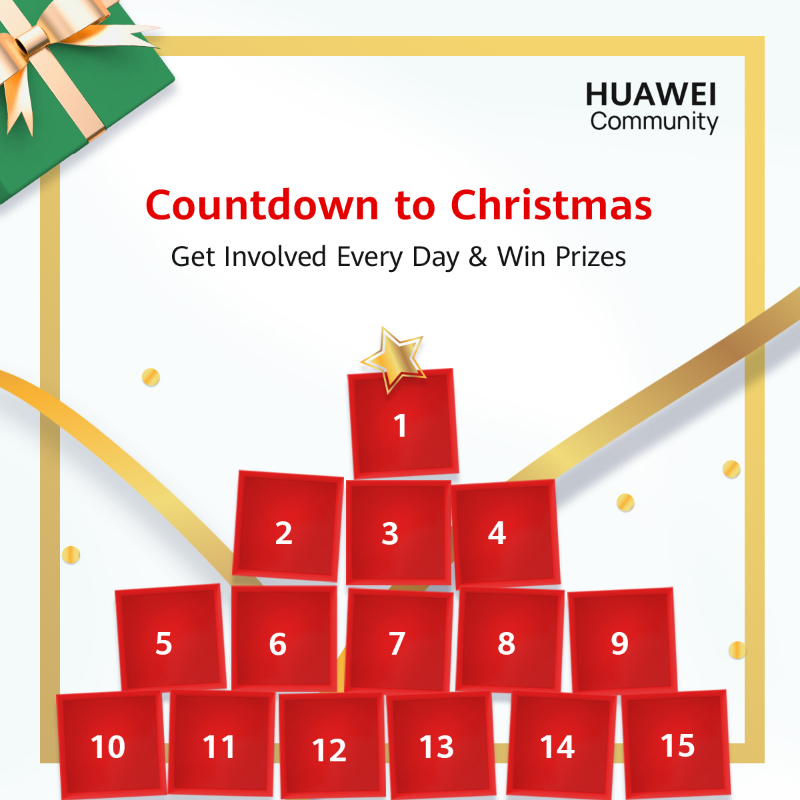 HuaweiMobileUK's tweet photo. #HUAWEICommunity's Countdown To Christmas! 🎄 Each day there will be a new challenge with opportunities for you to win prizes! View the rules, prizes and take part here, T&Cs apply.👇