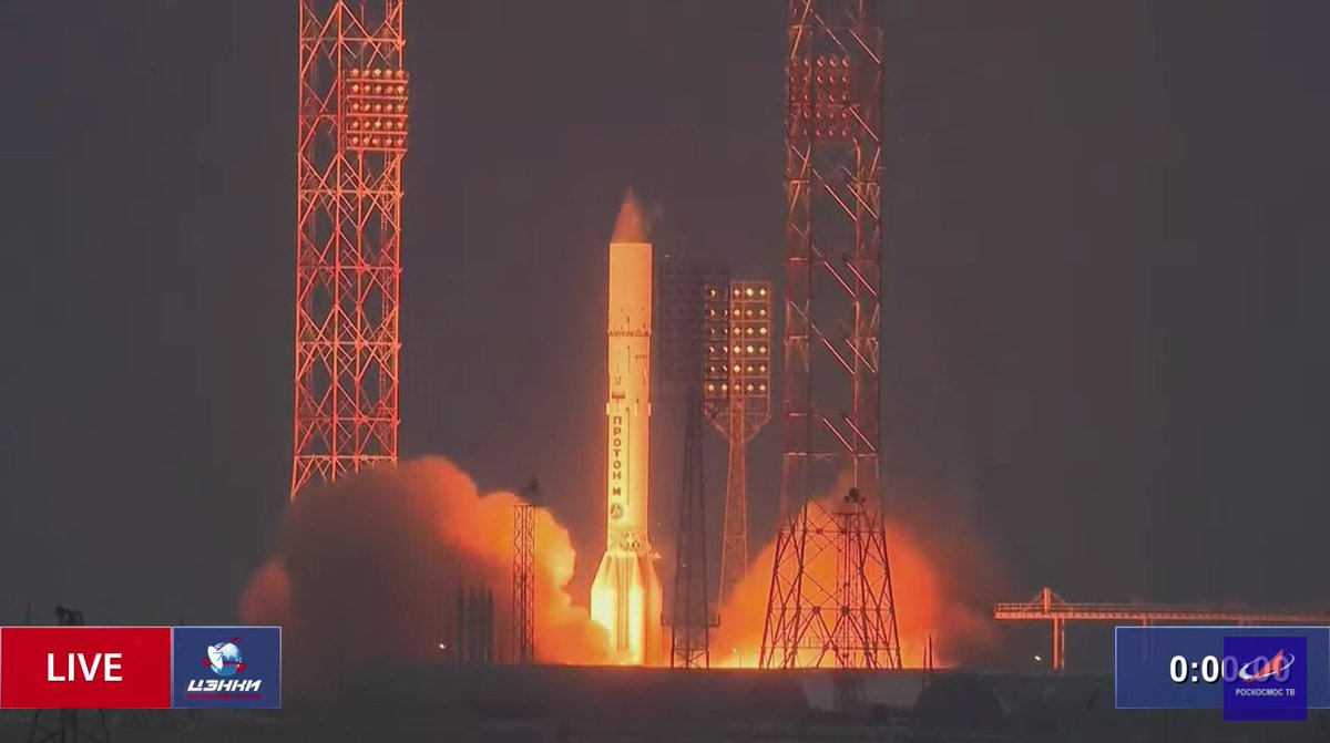 RussianSpaceWeb's tweet photo. #Proton lifts off with a pair of #Ekspress satellites  communications satellite. Mission details, updates: https://t.co/ty5QJ1PgQ6 https://t.co/8OsVk1mjY7