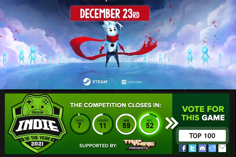 Dei_Yeah's tweet photo. Scarf is top 100 on IndieDb!!
Vote or i go mad (again)
https://t.co/UIILssdbyO
#indiegame #indiedevelop #gamedev #unrealengine #steam #gog https://t.co/6lGmlJxi0D