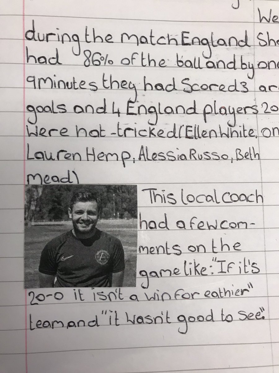 You’ve made it into so many of the children’s reports Andy! #VeryHelpful <a href="/GreenfieldsCPS/">Greenfields Community Primary School</a> <a href="/ACFC2020/">Andrew Cartwright Football Coaching</a>