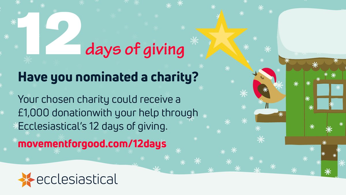 There's still time to nominate us and £1,000 could make a real difference to the work we're doing.  
Visit our link at movementforgood.com/12days/index.p…... and click ‘nominate now’.

Thank you 
#12days #movementforgood