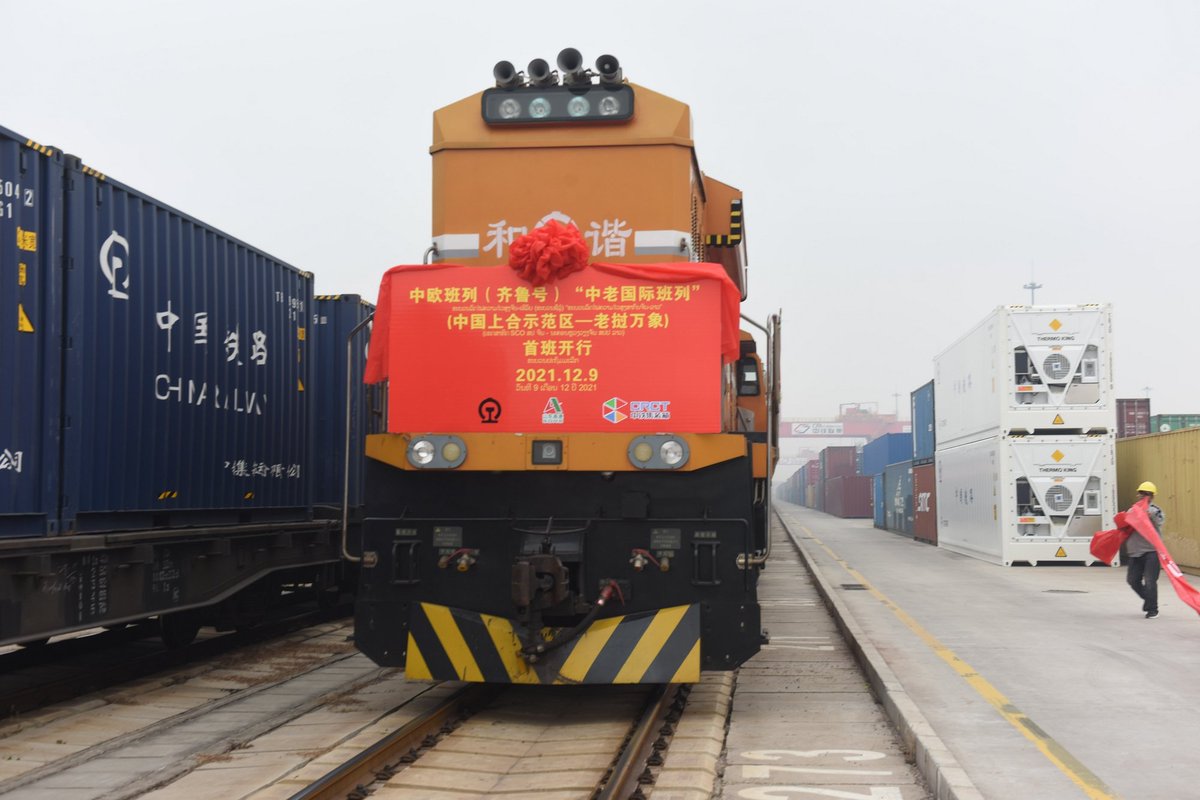InQingdao's tweet photo. In the first 11 months of this year, the Qingdao Multimodal Transport Center of SCO Demonstration Area has made 524 travels for the China-Europe Express, a year-on-year increase of 45.6%; the completed container operation volume was 801,000 TEUs, a year-on-year increase of 17.3%. https://t.co/knk562LYwx