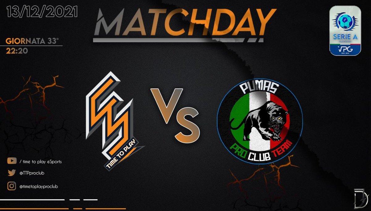TTPproclub's tweet photo. | MATCHDAY⚽
| 📝@Vpg_italy
@TTPproclub 🆚 @PuMaSproclub
📅 13/12/2021 🕒22:20
| 📝@PGS_ITALY
@TTPproclub 🆚 #PhoenixMas
📅 13/12/2021 🕒23:15
#CsItalia #CsItaliaTTP #TimeToPlay https://t.co/uYLgwxHxN6