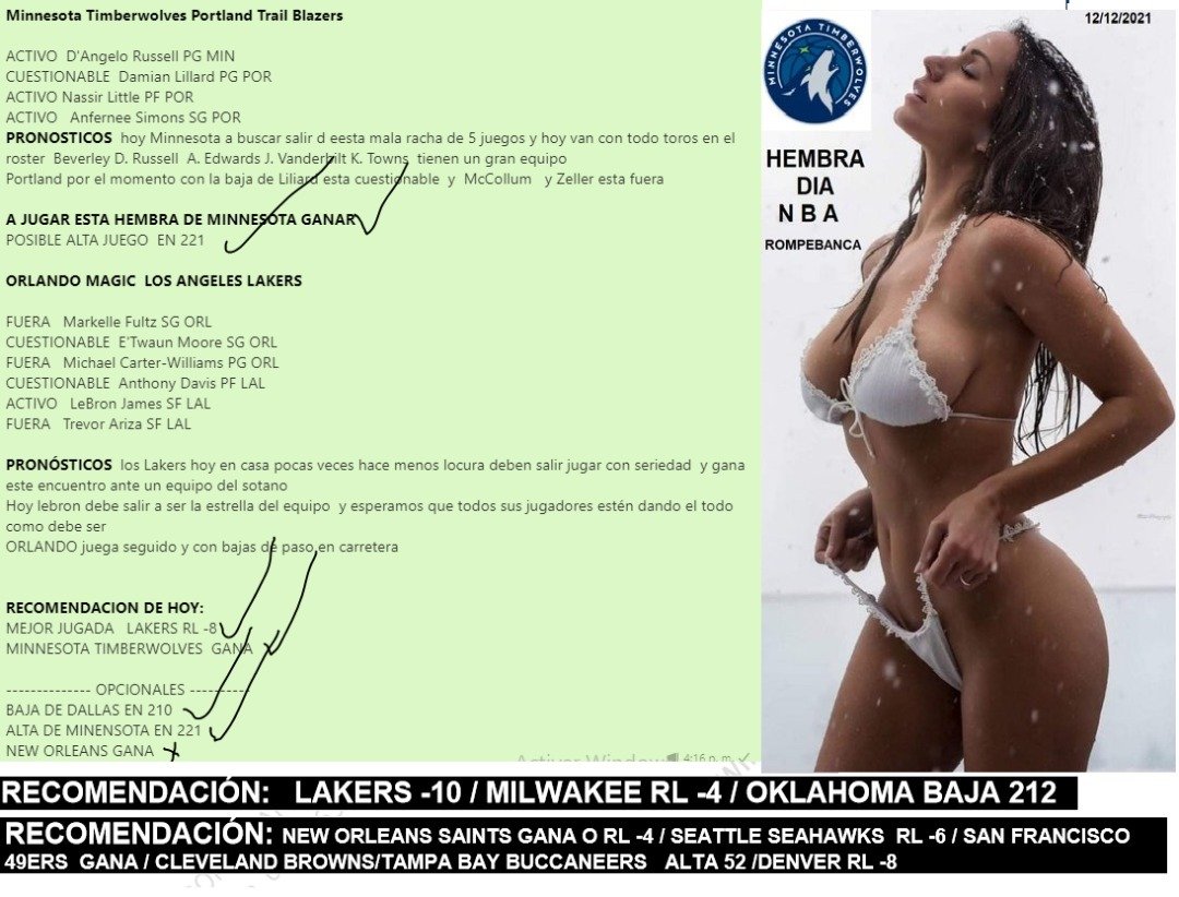 rompebanca's tweet photo. Lunes a seguir la fiesta 
⚽️⚾️🔥 FOLLETO DEPORTIVO 13/12/2021 PRONOSTICOS  NFL FUTBOL MLB NBA 🔥🏈🏀
  WhatsApp  +58  4126632664  
🔹 Folleto deportivos Análisis 
🔹 Top de Movimientos de apuestas  vegas   
🔹 Bosquejo de NBA reporte  NFL Y Pronósticos
🔹 Futbol  mejores ligas https://t.co/oCtaPeKeeT