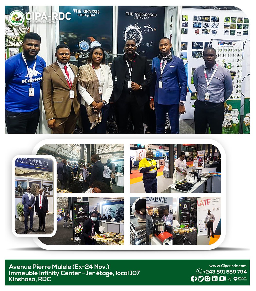 cipardc's tweet photo. #Cipardc #anapex #Minagri Retour en image sur notre brillante participation à la Foire Commerciale Intra-Africaine(Durban IATF 2021). Notre Secrétaire Exécutif au coin droit a merveuilleusement bien représenté le CIPA dans son ensemble avec les produits de nos membres. A bientôt. https://t.co/t5OVP6fA2f