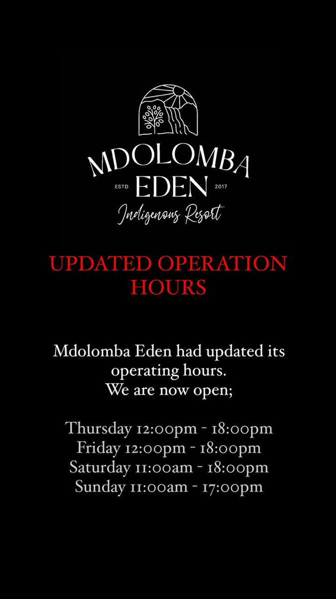 Updated operating hours